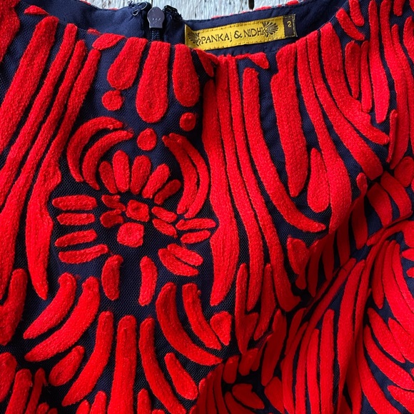 Pankaj & Nidhi Spice Tree Red Dress Size 2 NEW - Picture 6 of 10